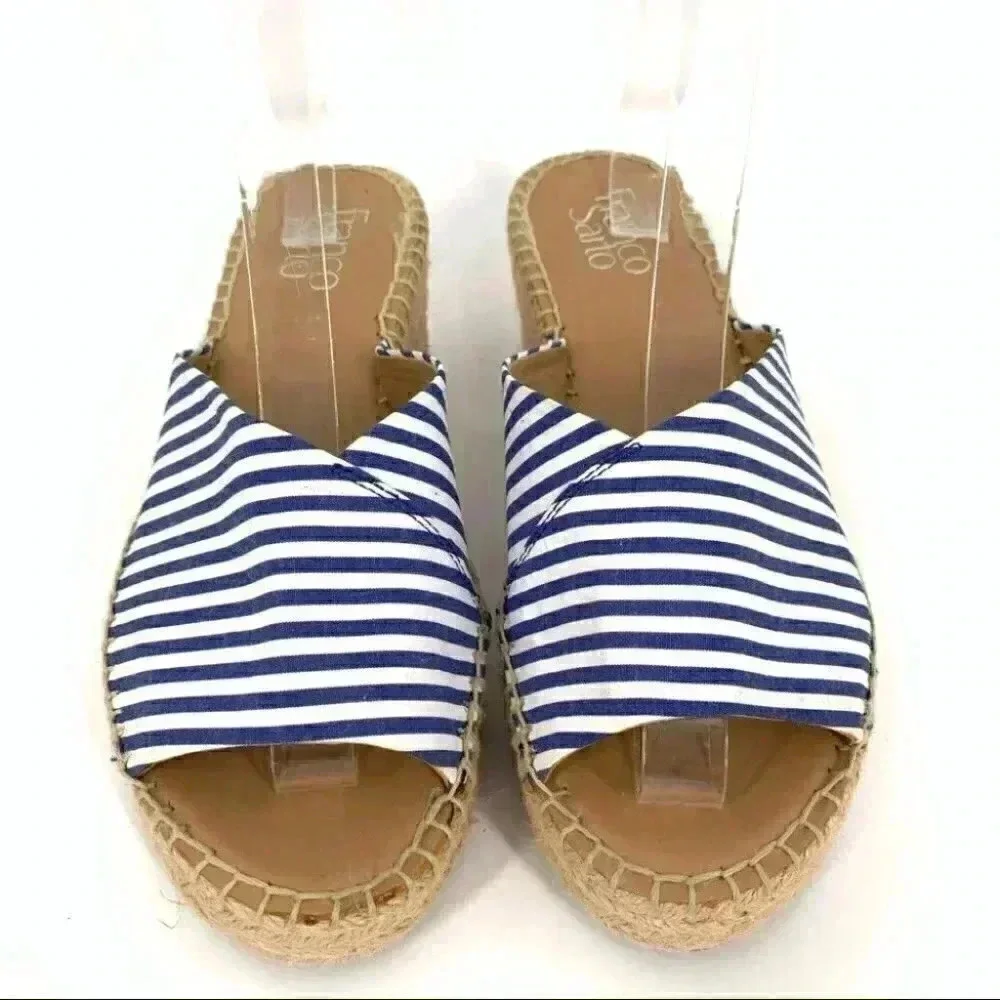 Franco Sarto platform sandal Pinot 6.5 36.5 nautical Espadrilles coastal granny